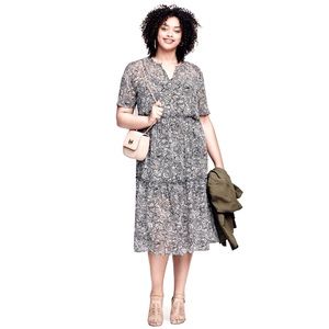 WHO WHAT WEAR Tiered Boho Paisley Print Maxi Dress